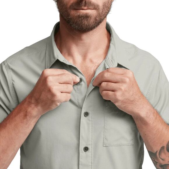 NWT Sitka Mojave SS Shirt Everyday Field Gray Grid Lightweight Men's Size Medium - Picture 6 of 12